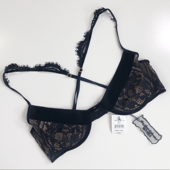 For Love And Lemons Other - NWT For Love & Lemons Skivvies Black Lace Bra